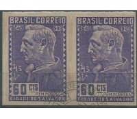 1949 C245 4° CENTENÁRIO DA FUNDAÇÃO DE SALVADOR- BA CARIMBADO , COM GOMA - 7827